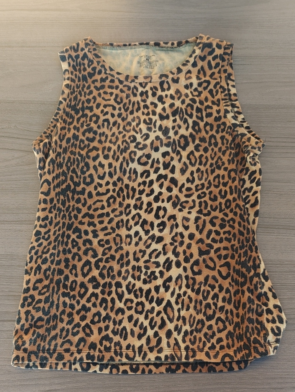 Jones New York Leopard Print Sleeveless Tank - Brown & Black